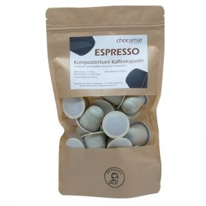 Kompostierbare Espresso-Kaffeekapseln, 20 Stück