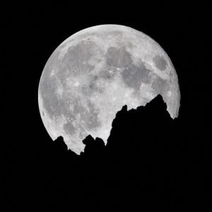 Vollmond bei Davos Monstein – HiRes Fotodruck