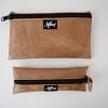 Flaches Etui aus Eco pelle gold glänz