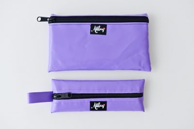 Flaches Etui aus Blache uni lila