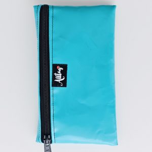 Flaches Etui aus Blache uni türkisblau