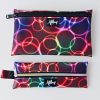 Flaches Etui aus Kunstleder Ringe bunt