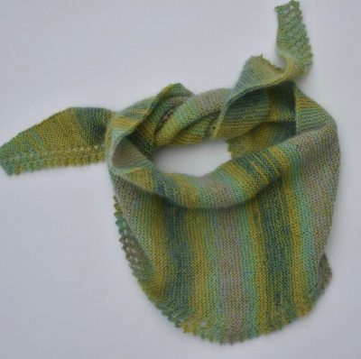 Dreieckstuch aus Mohair/Silk und Baumwolle/Seide