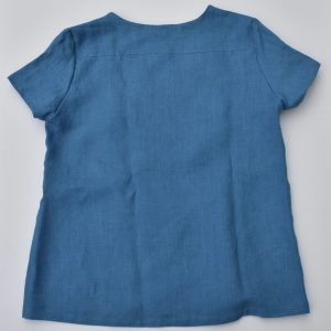 Shirt aus Leinen in türkis