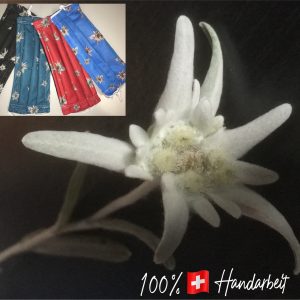 das ORIGINAL = hochwertige STOFF-Maske mit EDELWEISS Design