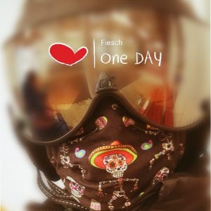 das ORIGINAL = hochwertige STOFF-Maske mit skelett Design