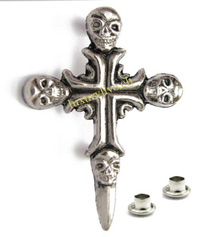 Niete Kreuz Skull