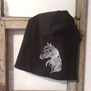 Wende Beanie mit reflektierendem Muster