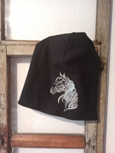 Wende Beanie mit reflektierendem Muster