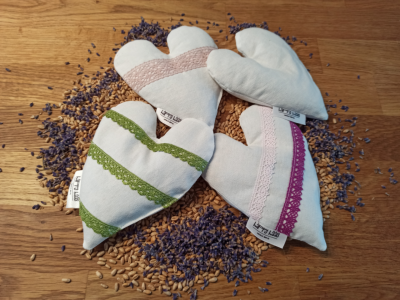 Lavendel Duftherz Leinen natur