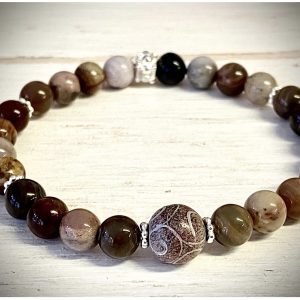 * VERSTEINERTES HOLZ ARMBAND = URVERTRAUEN – GENAU JETZT *