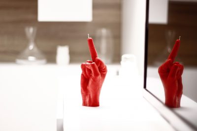 Candle Hand F*ck you : Farbe - Pink