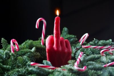 Candle Hand F*ck you : Farbe - Purple