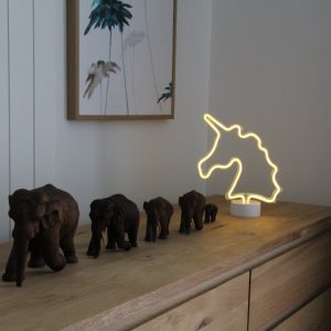 Happy Lamp Neonlampe Einhorn gelb