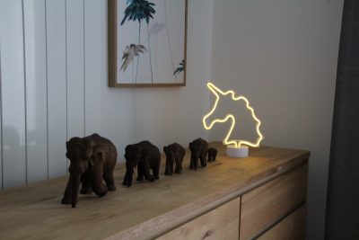 Happy Lamp Neonlampe Einhorn gelb