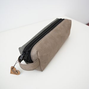 Rolletui Doppelzipp gross Eco pelle beige/taupe S A L E