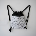 Beuteltasche aus Kunstleder Pusteblumen weiss