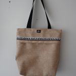 Rucksacktasche 4 in 1 – Kunstleder Vintage beige mit Webband