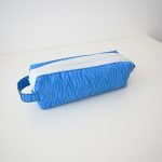 Rolletui Doppelzipp Eco pelle zebra blau. S A L E