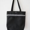 Rucksacktasche 4 in 1 – Kunstleder schwarz mit Webband