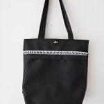 Rucksacktasche 4 in 1 – Kunstleder schwarz mit Webband