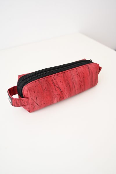 Rolletui Doppelzipp Eco pelle rot. S A L E