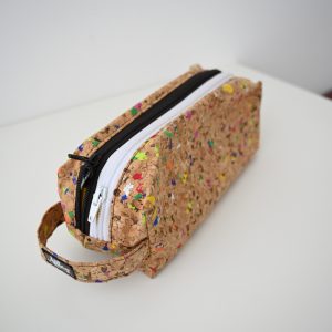Rolletui Doppelzipp gross Kork bunt S A L E