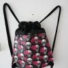 Beuteltasche aus Kunstleder Totenkopf pink