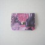 Portmonée klein mit Reissverschluss Zebra Blumen pink
