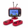 ORB - Retro Konsole Mini TV (rot) mit 2 Funk-Controller - inkl. 300x 8-Bit Spielen