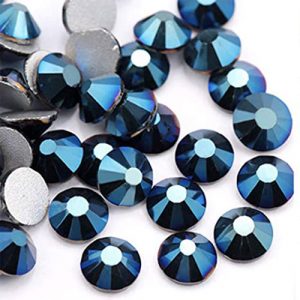 Strassstein ss10, 3mm, 1440Stk blue Hematite, Hotfix, Premium Quality