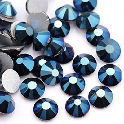 Strassstein ss10, 3mm, 1440Stk blue Hematite, Hotfix, Premium Quality