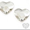 2808 Swarovski Heart, Crystal, Hot Fix, 6mm, 12Stk