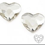 2808 Swarovski Heart, Crystal, Hot Fix, 6mm, 12Stk