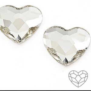 2808 Swarovski Heart, Crystal, Hot Fix, 6mm, 12Stk