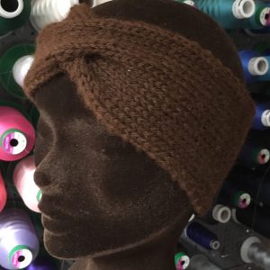 einfaches Stirnband mit twist "reine Alpaka-Wolle"