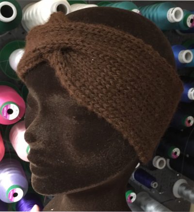 einfaches Stirnband mit twist "reine Alpaka-Wolle"