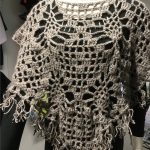 handgehäkelter PONCHO aus 100% AlpakaWOLLE