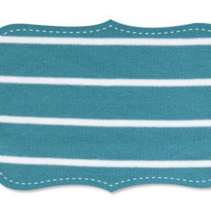 Interlock Stoff Ringel sea Green/weiss von C. Pauli