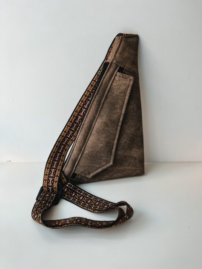Slingbag Ernie Kunstleder braun/beige