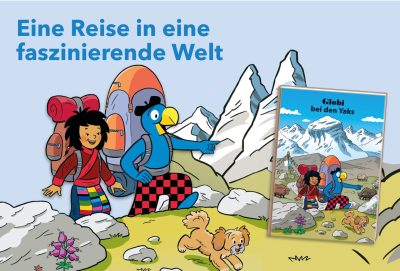 Globi bei den Yaks