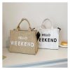 Stofftaschen "hello weekend" 2-er Set